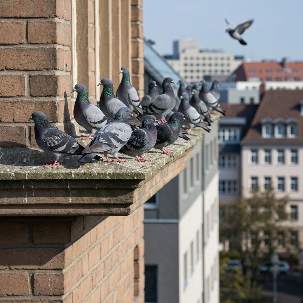 Taubenabwehr durch SBK Huppert